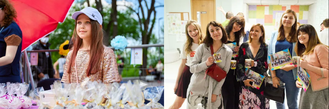 Crianças e jovens empreendedores na feira de vendas
